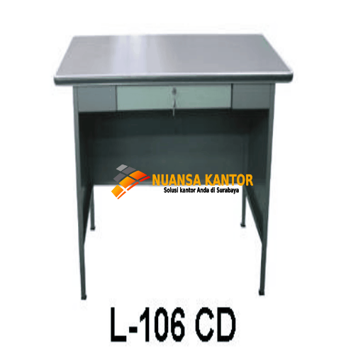 Meja Kantor Besi Berikut Laci type L-106 CD